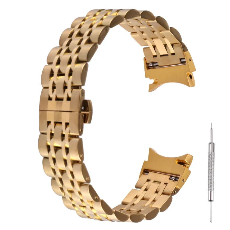 Bracelet de montre de remplacement en acier inoxydable à sept billes, pour Samsung Galaxy Watch4 40 mm/44 mm