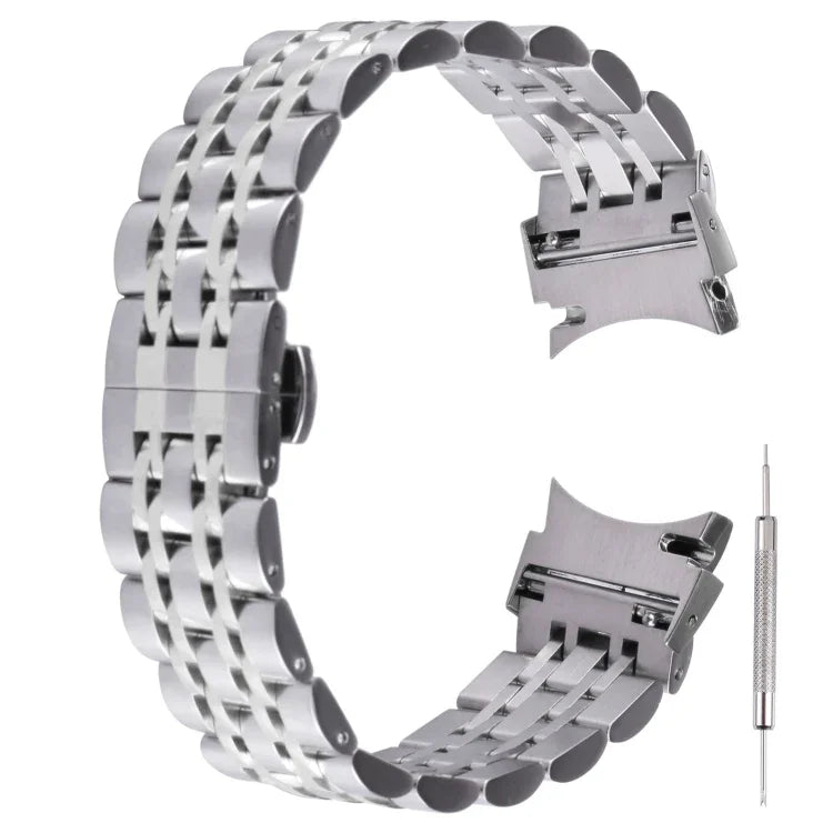 Bracelet de montre de remplacement en acier inoxydable à sept billes, pour Samsung Galaxy Watch4 40 mm/44 mm