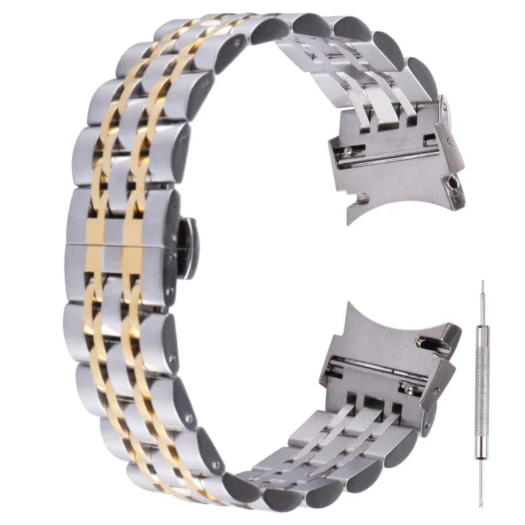 Bracelet de montre de remplacement en acier inoxydable à sept billes, pour Samsung Galaxy Watch4 40 mm/44 mm