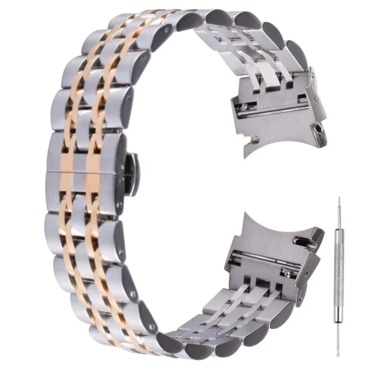Bracelet de montre de remplacement en acier inoxydable à sept billes, pour Samsung Galaxy Watch4 40 mm/44 mm