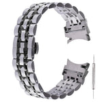 Bracelet de montre de remplacement en acier inoxydable à sept billes, pour Samsung Galaxy Watch4 40 mm/44 mm