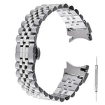 Bracelet de montre de remplacement en acier inoxydable à cinq perles, pour Samsung Galaxy Watch4 40mm/44mm