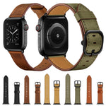 Bracelet de montre de remplacement en cuir pour Apple Watch Series, 7 41mm / 6&SE&5&4 40mm / 3&2&1 38mm, 7 45mm / 6&SE&5&4 44mm / 3&2&1 42mm
