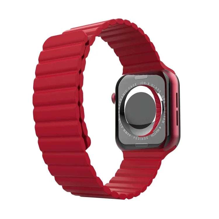 Integrated Silicone Replacement Strap Watchband For Apple Watch Series, 7 41mm / 6&SE&5&4 40mm / 3&2&1 38mm, 7 45mm / 6&SE&5&4 44mm / 3&2&1 42mm