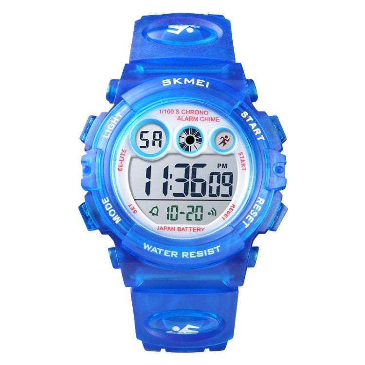 SKMEI 1451 Chronomètre Numérique LED Chronographe Lumineux Montre Électronique Sport Enfants, 1451(Rose Transparent Bleu), 1451(Violet Transparent), 1451(Bleu Ciel Transparent), 1451(Rose Rouge Transparent), 1451(Coquille Blanche Cercle Bleu)