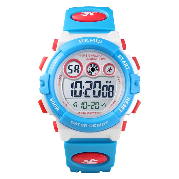 SKMEI 1451 Chronomètre Numérique LED Chronographe Lumineux Montre Électronique Sport Enfants, 1451(Rose Transparent Bleu), 1451(Violet Transparent), 1451(Bleu Ciel Transparent), 1451(Rose Rouge Transparent), 1451(Coquille Blanche Cercle Bleu)