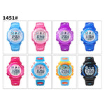 SKMEI 1451 Chronomètre Numérique LED Chronographe Lumineux Montre Électronique Sport Enfants, 1451(Rose Transparent Bleu), 1451(Violet Transparent), 1451(Bleu Ciel Transparent), 1451(Rose Rouge Transparent), 1451(Coquille Blanche Cercle Bleu)
