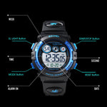 SKMEI 1451 LED Digital Stopwatch Chronograph Luminous Children Sports Electronic Watch, 1451(Yellow Shell Blue Circle), 1451(Black Shell Blue Circle), 1451(Transparent Pink Blue), 1451(Transparent Purple), 1451(Transparent Sky Blue)                    ...