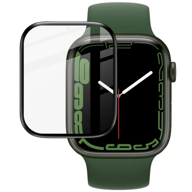 Film protecteur en plexiglas HD IMAK pour Apple Watch Series 9/8/7 41 mm, Apple Watch 7 41 mm et Apple Watch 7 45 mm