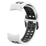Bracelet de montre de remplacement en silicone bicolore à double rangée de trous, pour Samsung Galaxy Watch4 40mm / 44mm