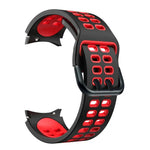 Bracelet de montre de remplacement en silicone bicolore à double rangée de trous, pour Samsung Galaxy Watch4 40mm / 44mm