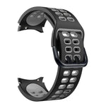 Bracelet de montre de remplacement en silicone bicolore à double rangée de trous, pour Samsung Galaxy Watch4 40mm / 44mm
