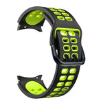 Bracelet de montre de remplacement en silicone bicolore à double rangée de trous, pour Samsung Galaxy Watch4 40mm / 44mm