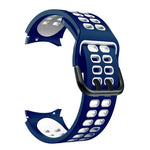 Bracelet de montre de remplacement en silicone bicolore à double rangée de trous, pour Samsung Galaxy Watch4 40mm / 44mm
