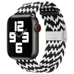 Bracelet de montre de remplacement en nylon tressé à une boucle pour Apple Watch Series 7 (41 mm), 6, SE, 5 et 4 (40 mm) et 3, 2 et 1 (38 mm).