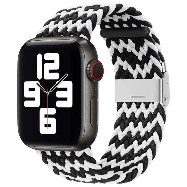 Bracelet de montre de remplacement en nylon tressé à une boucle pour Apple Watch Series 7 (41 mm), 6, SE, 5 et 4 (40 mm) et 3, 2 et 1 (38 mm).