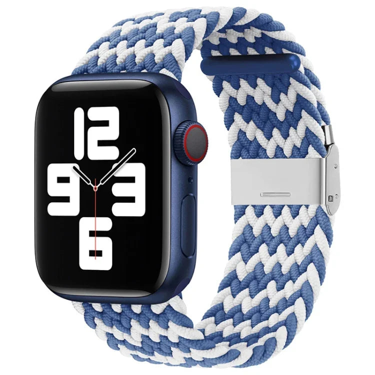 Bracelet de montre de remplacement en nylon tressé à une boucle pour Apple Watch Series 7 (41 mm), 6, SE, 5 et 4 (40 mm) et 3, 2 et 1 (38 mm).