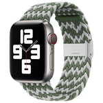 Bracelet de montre de remplacement en nylon tressé à une boucle pour Apple Watch Series 7 (41 mm), 6, SE, 5 et 4 (40 mm) et 3, 2 et 1 (38 mm).