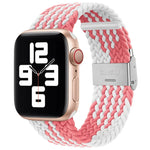 Bracelet de montre de remplacement en nylon tressé à une boucle pour Apple Watch Series 7 (41 mm), 6, SE, 5 et 4 (40 mm) et 3, 2 et 1 (38 mm).