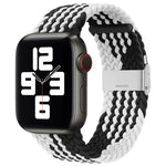 Bracelet de montre de remplacement en nylon tressé à une boucle pour Apple Watch Series 7 (41 mm), 6, SE, 5 et 4 (40 mm) et 3, 2 et 1 (38 mm).