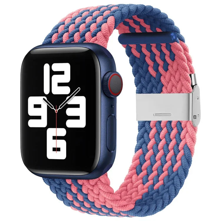 Bracelet de montre de remplacement en nylon tressé à une boucle pour Apple Watch Series 7 (41 mm), 6, SE, 5 et 4 (40 mm) et 3, 2 et 1 (38 mm).