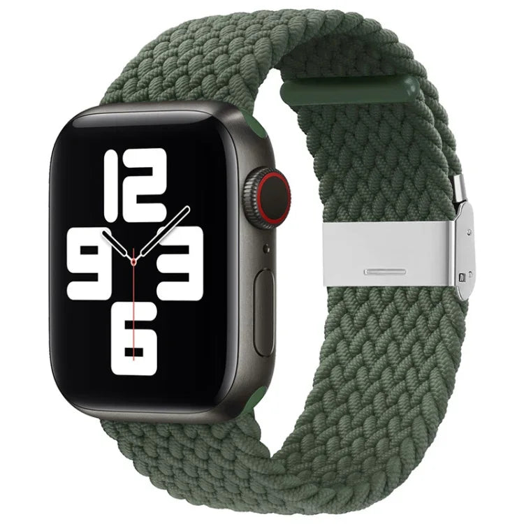 Bracelet de montre de remplacement en nylon tressé à une boucle pour Apple Watch Series 7 (41 mm), 6, SE, 5 et 4 (40 mm) et 3, 2 et 1 (38 mm).