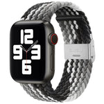 Bracelet de montre de remplacement en nylon tressé à une boucle pour Apple Watch Series 7 (41 mm), 6, SE, 5 et 4 (40 mm) et 3, 2 et 1 (38 mm).