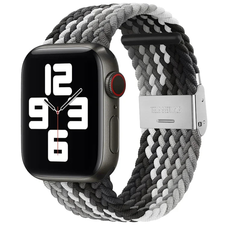 Bracelet de montre de remplacement en nylon tressé à une boucle pour Apple Watch Series 7 (41 mm), 6, SE, 5 et 4 (40 mm) et 3, 2 et 1 (38 mm).