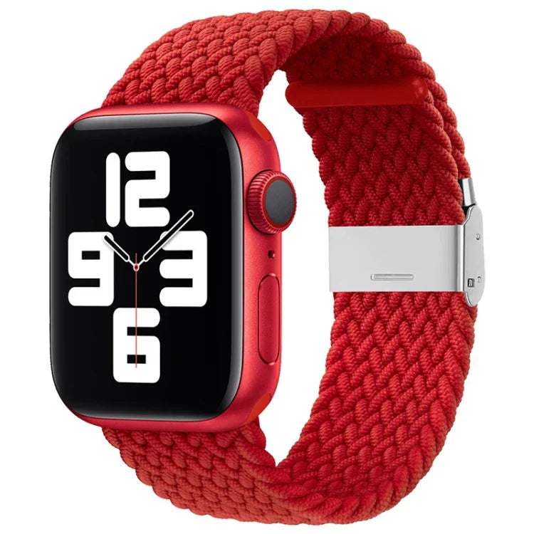Bracelet de montre de remplacement en nylon tressé à une boucle pour Apple Watch Series 7 (41 mm), 6, SE, 5 et 4 (40 mm) et 3, 2 et 1 (38 mm).