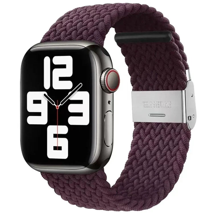 Bracelet de montre de remplacement en nylon tressé à une boucle pour Apple Watch Series 7 (41 mm), 6, SE, 5 et 4 (40 mm) et 3, 2 et 1 (38 mm).