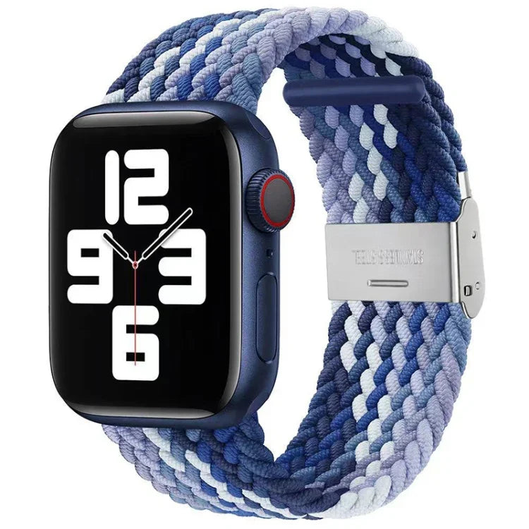 Bracelet de montre de remplacement en nylon tressé à une boucle pour Apple Watch Series 7 (41 mm), 6, SE, 5 et 4 (40 mm) et 3, 2 et 1 (38 mm).