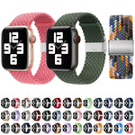 Bracelet de montre de remplacement en nylon tressé à une boucle pour Apple Watch Series 7 (41 mm), 6, SE, 5 et 4 (40 mm) et 3, 2 et 1 (38 mm).