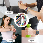 Bracelet de montre de remplacement en nylon tressé à une boucle pour Apple Watch Series 7 (41 mm), 6, SE, 5 et 4 (40 mm) et 3, 2 et 1 (38 mm).