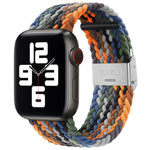 Bracelet de rechange tressé en nylon à boucle unique pour Apple Watch Series, 7 45 mm / 6&SE&5&4 44 mm / 3&2&1 42 mm