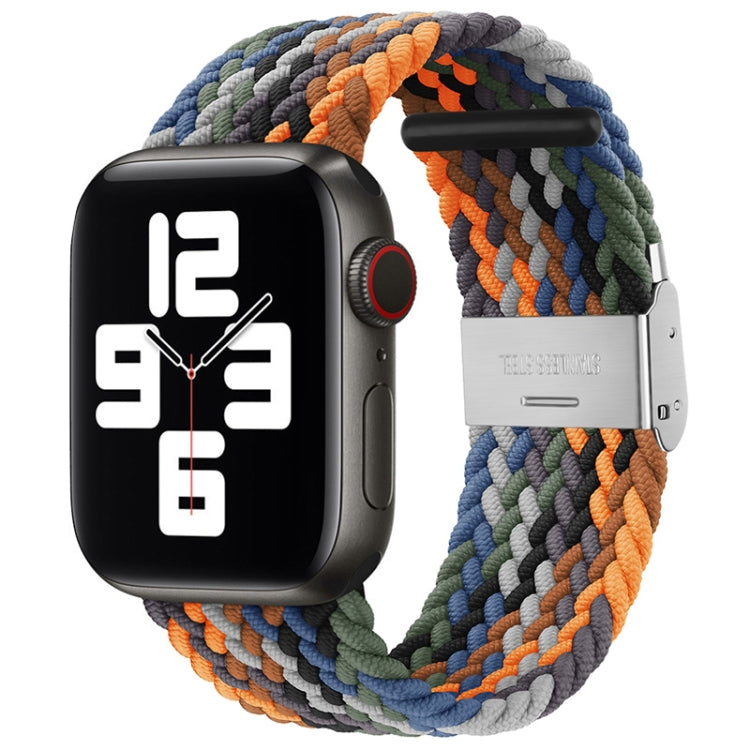 Bracelet de rechange tressé en nylon à boucle unique pour Apple Watch Series, 7 45 mm / 6&SE&5&4 44 mm / 3&2&1 42 mm