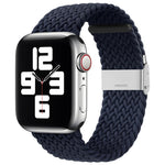 Bracelet de rechange tressé en nylon à boucle unique pour Apple Watch Series, 7 45 mm / 6&SE&5&4 44 mm / 3&2&1 42 mm