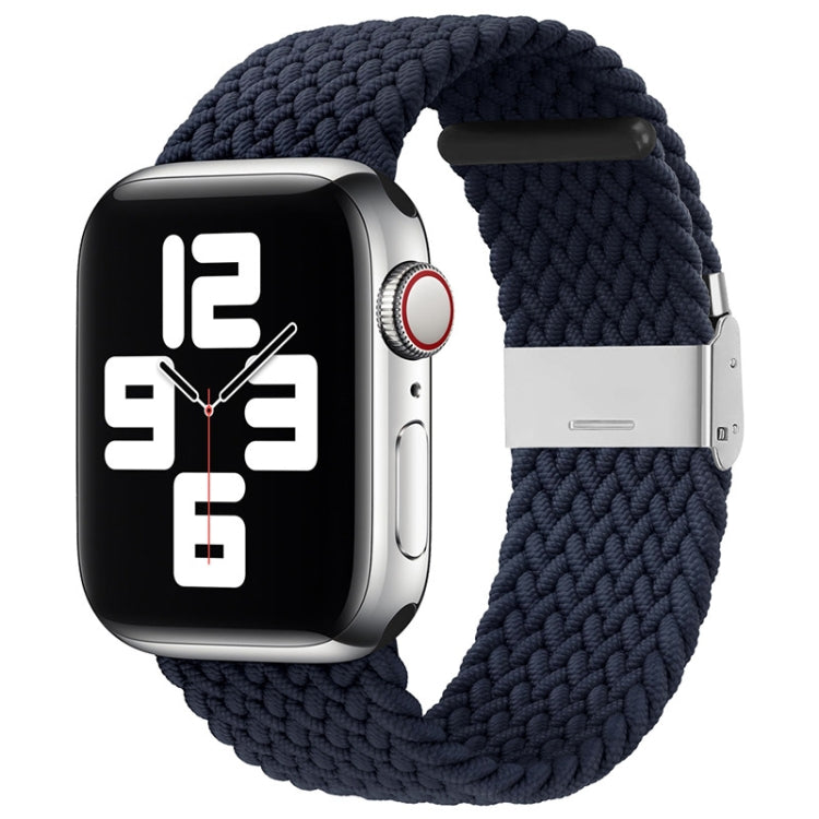 Bracelet de rechange tressé en nylon à boucle unique pour Apple Watch Series, 7 45 mm / 6&SE&5&4 44 mm / 3&2&1 42 mm