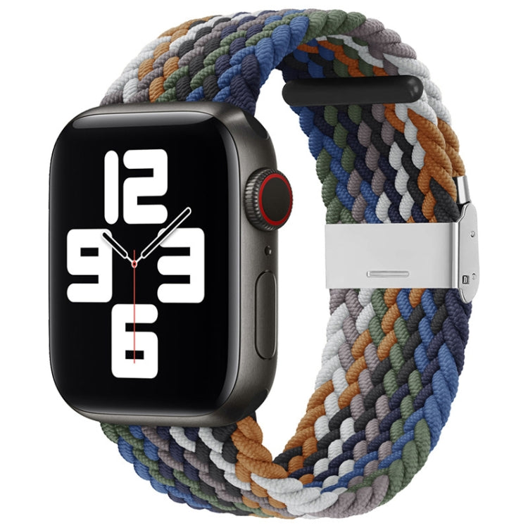 Bracelet de rechange tressé en nylon à boucle unique pour Apple Watch Series, 7 45 mm / 6&SE&5&4 44 mm / 3&2&1 42 mm