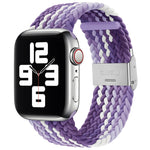 Bracelet de rechange tressé en nylon à boucle unique pour Apple Watch Series, 7 45 mm / 6&SE&5&4 44 mm / 3&2&1 42 mm