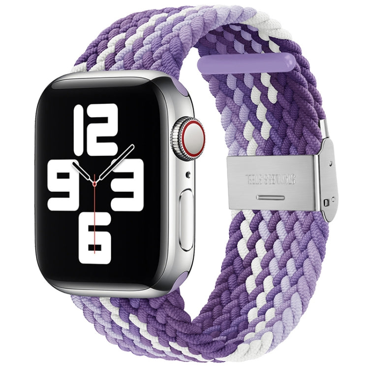 Bracelet de rechange tressé en nylon à boucle unique pour Apple Watch Series, 7 45 mm / 6&SE&5&4 44 mm / 3&2&1 42 mm
