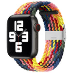 Bracelet de rechange tressé en nylon à boucle unique pour Apple Watch Series, 7 45 mm / 6&SE&5&4 44 mm / 3&2&1 42 mm