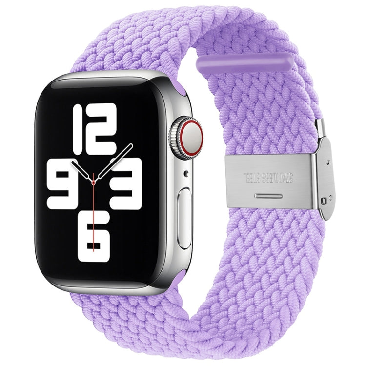 Bracelet de rechange tressé en nylon à boucle unique pour Apple Watch Series, 7 45 mm / 6&SE&5&4 44 mm / 3&2&1 42 mm