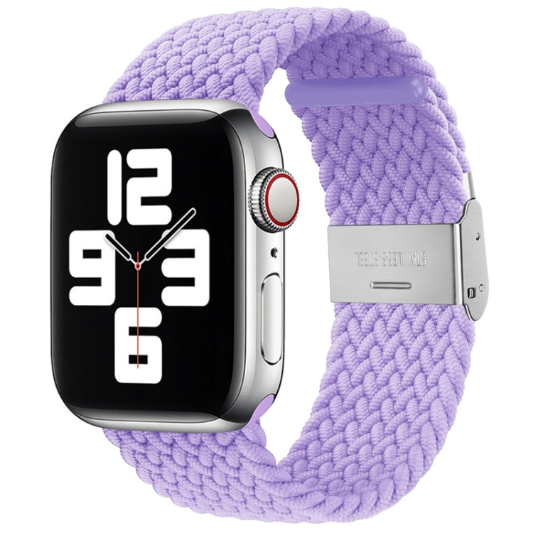 Bracelet de rechange tressé en nylon à boucle unique pour Apple Watch Series, 7 45 mm / 6&SE&5&4 44 mm / 3&2&1 42 mm