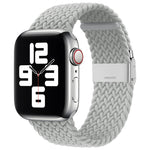 Bracelet de rechange tressé en nylon à boucle unique pour Apple Watch Series, 7 45 mm / 6&SE&5&4 44 mm / 3&2&1 42 mm