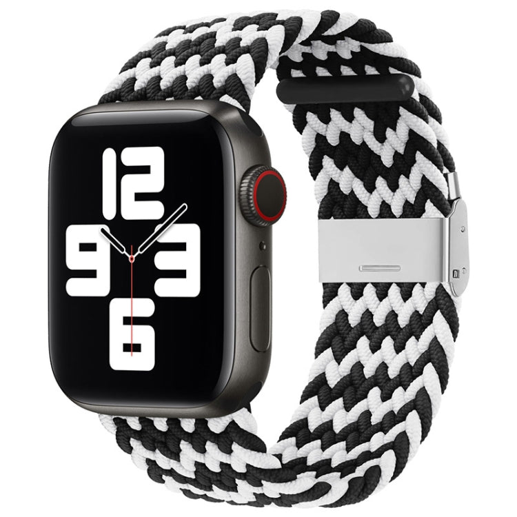 Bracelet de rechange tressé en nylon à boucle unique pour Apple Watch Series, 7 45 mm / 6&SE&5&4 44 mm / 3&2&1 42 mm