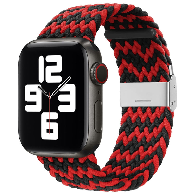 Bracelet de rechange tressé en nylon à boucle unique pour Apple Watch Series, 7 45 mm / 6&SE&5&4 44 mm / 3&2&1 42 mm