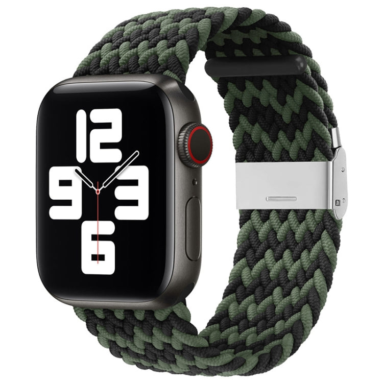 Bracelet de rechange tressé en nylon à boucle unique pour Apple Watch Series, 7 45 mm / 6&SE&5&4 44 mm / 3&2&1 42 mm