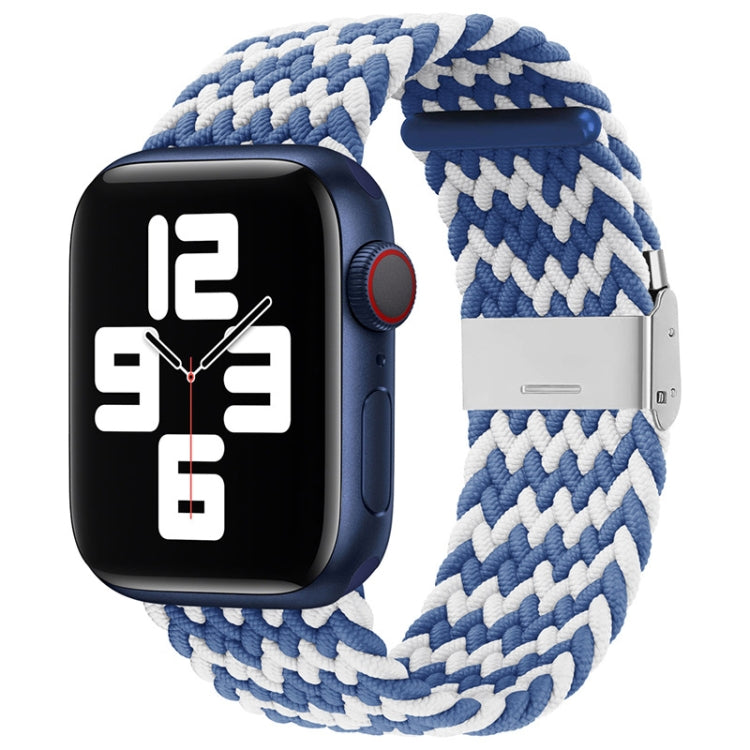Bracelet de rechange tressé en nylon à boucle unique pour Apple Watch Series, 7 45 mm / 6&SE&5&4 44 mm / 3&2&1 42 mm