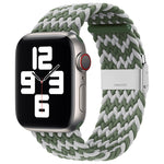 Bracelet de rechange tressé en nylon à boucle unique pour Apple Watch Series, 7 45 mm / 6&SE&5&4 44 mm / 3&2&1 42 mm