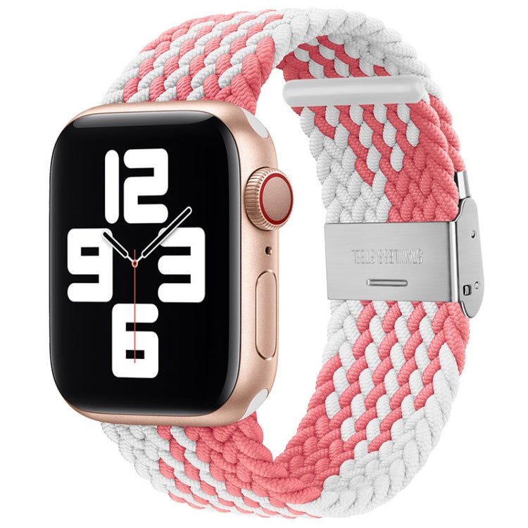 Bracelet de rechange tressé en nylon à boucle unique pour Apple Watch Series, 7 45 mm / 6&SE&5&4 44 mm / 3&2&1 42 mm
